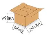 Kartonová krabice 200x100x100 mm - 25 ks  (odeslání 3-5 dnů)